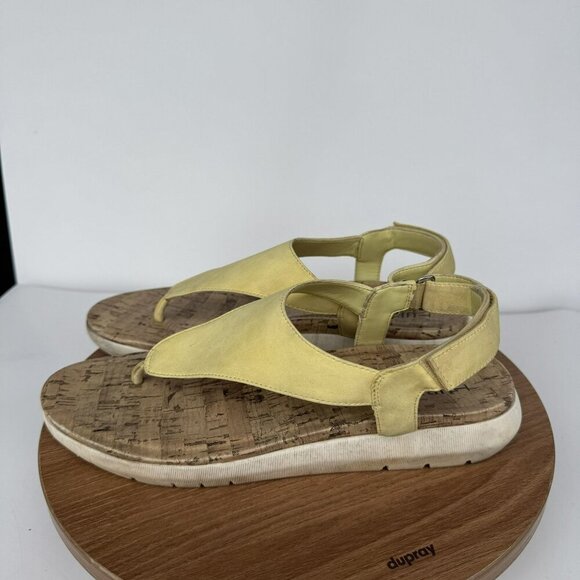 Naturalizer Yellow Faux leather Cork Bed‎ Sandals Size 8.5 - Picture 3 of 8